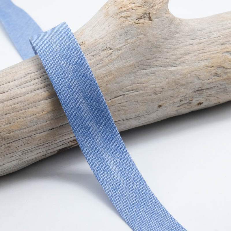 18mm Blue Denim Bias Tape - Maison Klem